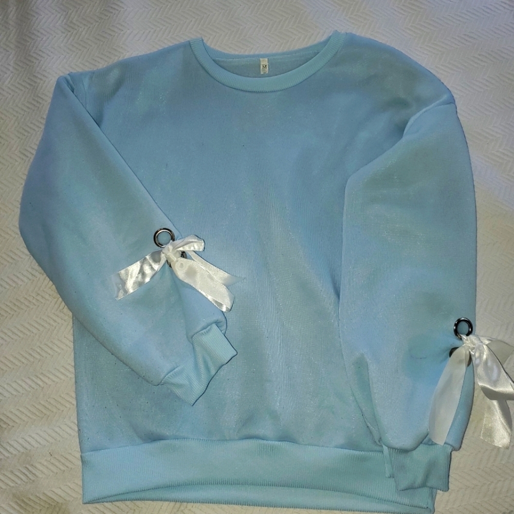 Sweat Shirt, Size Medium, Baby Blue